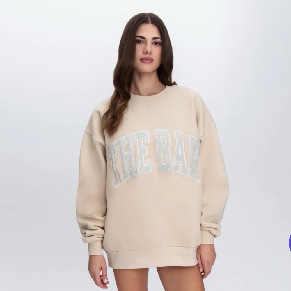 NWT The Bar Nude/Grey Arlo Sweatshirt